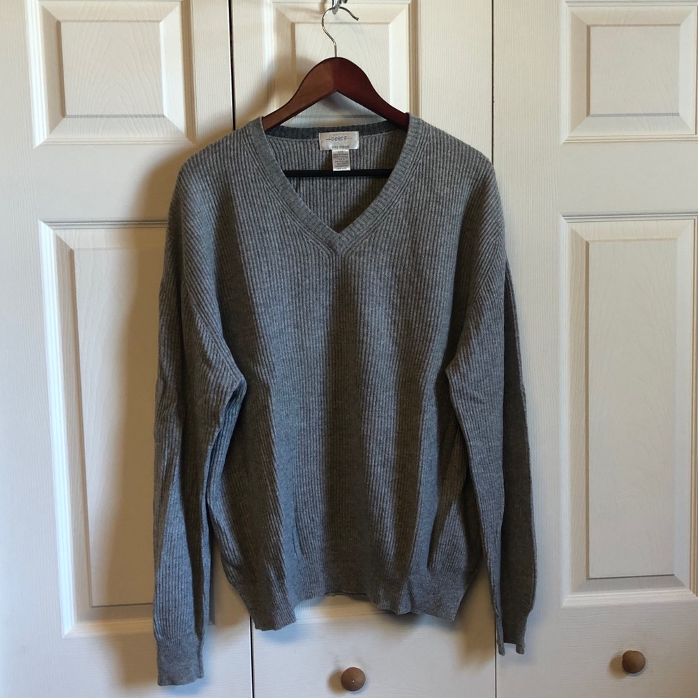 Men’s 100% Pure Cashmere V-Neck Pullover Sweater
